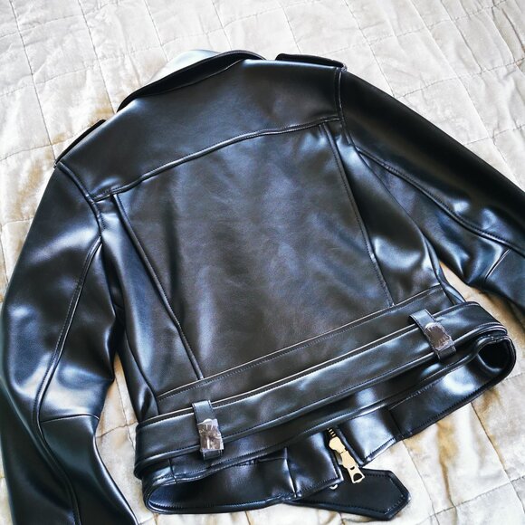 ARITZIA Wilfred Biker Vegan Leather Jacket ~ S (small) ~ like new - Picture 6 of 6